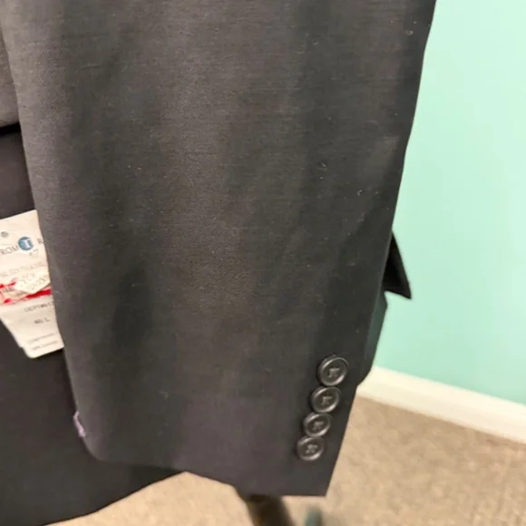 Calvin Klein mens suit jacket size 40L in black - Picture 4 of 8